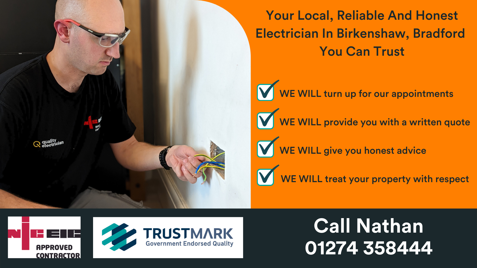 Your local electrician - Reliable, Trustworthy and Honest