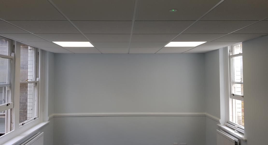 Commercial Office lighting installed in London