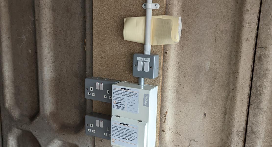 Garage Fuse box with conduit