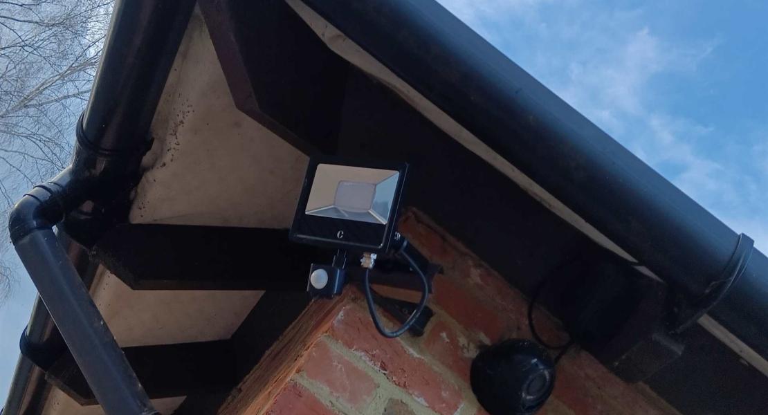 An outside security light we fitted in Bearsted, Maidstone