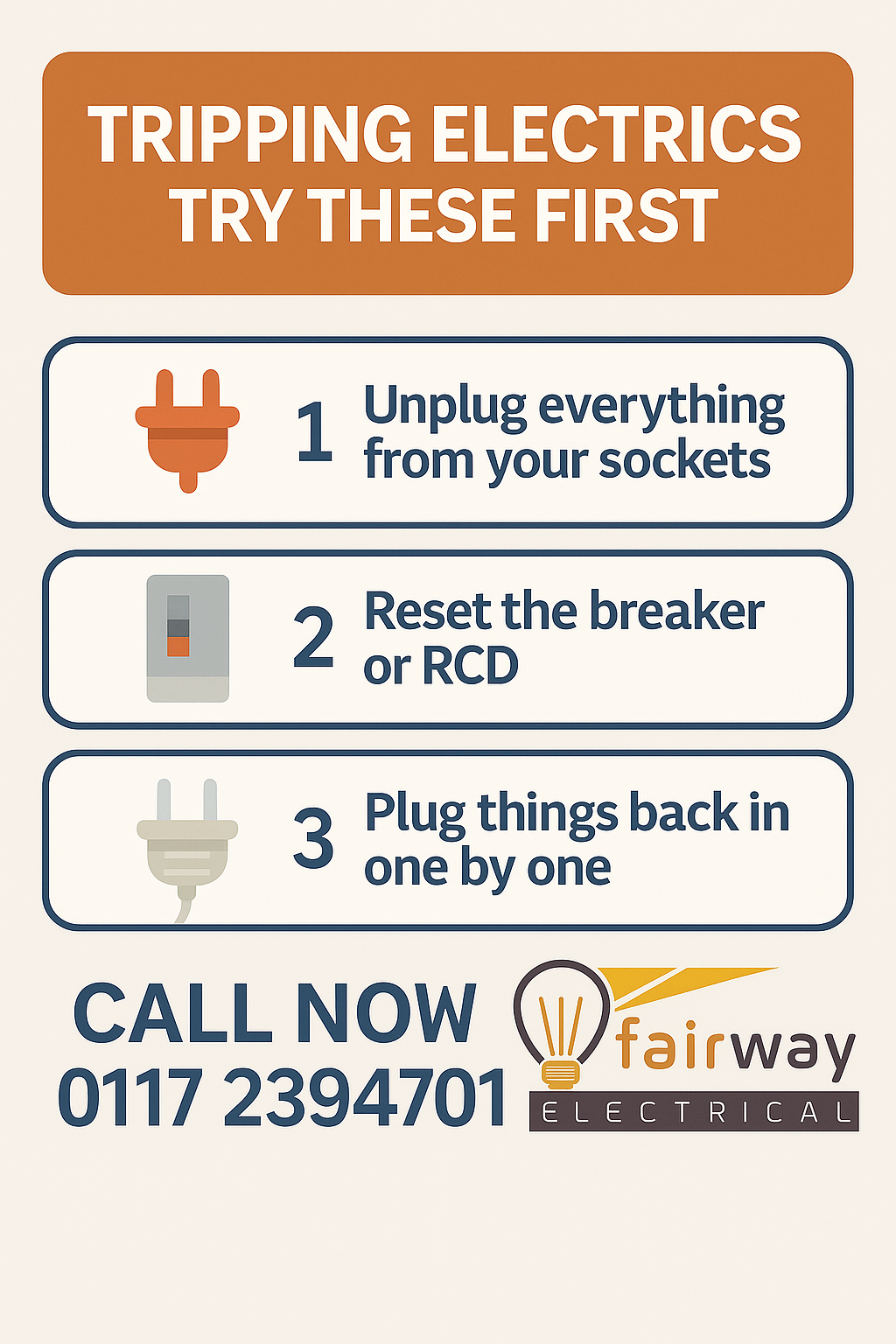 Fault finding electrician in Brislington Bristol