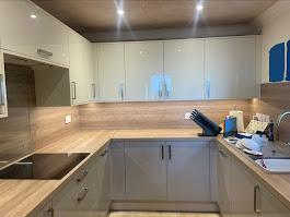New kitchen with Under unit lights and spotlights